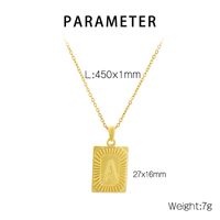 Stainless Steel 18K Gold Plated Basic Plating Letter Pendant Necklace main image 2