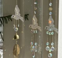 Vintage Style Pastoral Bird Artificial Crystal Wind Chime main image 3