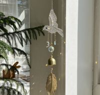 Vintage Style Pastoral Bird Artificial Crystal Wind Chime main image 2