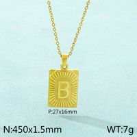 Stainless Steel 18K Gold Plated Basic Plating Letter Pendant Necklace sku image 2