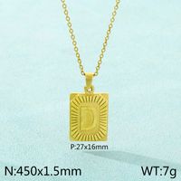 Stainless Steel 18K Gold Plated Basic Plating Letter Pendant Necklace sku image 4