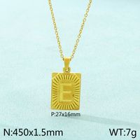 Stainless Steel 18K Gold Plated Basic Plating Letter Pendant Necklace sku image 5