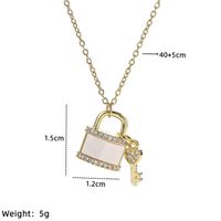 Wholesale IG Style Simple Style Electrocardiogram Wings Bow Knot 201 Stainless Steel Copper Plating Inlay Opal Zircon Pendant Necklace sku image 8