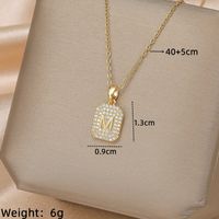 Wholesale IG Style Simple Style Electrocardiogram Wings Bow Knot 201 Stainless Steel Copper Plating Inlay Opal Zircon Pendant Necklace sku image 9