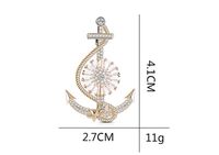 Elegant Simple Style Anchor Copper Zircon Unisex Brooches main image 2