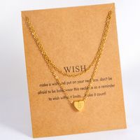 Wholesale Simple Style Commute Heart Shape Stainless Steel Copper Plating 18K Gold Plated Rose Gold Plated White Gold Plated Pendant Necklace main image 5
