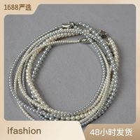 Retro Solid Color Imitation Pearl Wholesale Necklace sku image 1