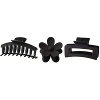 Women's Solid Color Commute Square Flower Plastic Criss Cross Flowers Hollow Out Hair Claws sku image 1