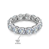 Elegant Glam Geometrisch Sterling Silber Gra Überzug Inlay Moissanit Ringe main image 2