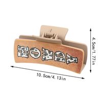Women's Vintage Style Letter Poker Pu Leather Plastic Hair Claws sku image 1