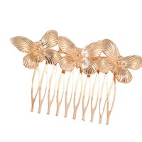 Women's Retro Butterfly Metal Plating Insert Comb main image 5