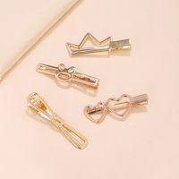 Women's Simple Style Heart Shape Cat Bow Knot Alloy Plating Hair Clip main image 1