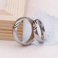 Ig Style Heart Shape Titanium Steel Rings main image 4