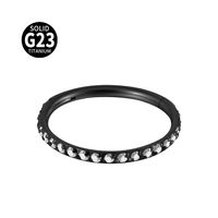 Simple Style Round Titanium Alloy Inlay Zircon Nose Ring sku image 3