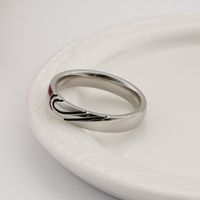 Simple Style Heart Shape Titanium Steel Rings main image 9