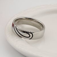 Simple Style Heart Shape Titanium Steel Rings main image 10