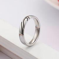 Simple Style Heart Shape Titanium Steel Rings main image 8