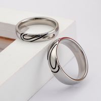 Simple Style Heart Shape Titanium Steel Rings main image 6