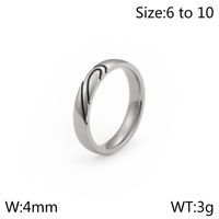 Einfacher Stil Herzform Titan Stahl Ringe sku image 3