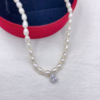 Elegant Luxurious Baroque Style Geometric Freshwater Pearl Brass Beaded Inlay Freshwater Pearl Zircon Women's Bracelets Earrings Necklace main image 9