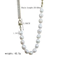 Elegant Luxurious Baroque Style Geometric Freshwater Pearl Brass Beaded Inlay Freshwater Pearl Zircon Women's Bracelets Earrings Necklace main image 4