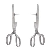 1 Pair Vintage Style Simple Style Scissors Plating Alloy 14k Gold Plated Silver Plated Ear Studs sku image 1