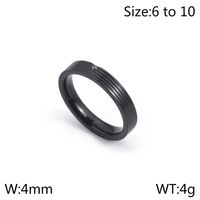 Simple Style Geometric Titanium Steel Rings sku image 1