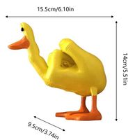Cute Funny Middle Finger Duck Synthetic Resin Ornaments main image 2