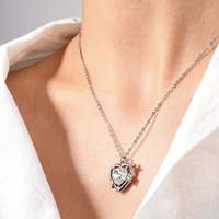 Princess Cute Sweet Star Heart Shape Alloy Plating Inlay Rhinestones Women's Pendant Necklace main image 3