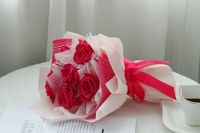 Día De San Valentín Romántico Pastoral Flor Flor Artificial Boda Graduación Cumpleaños Ramo sku image 5