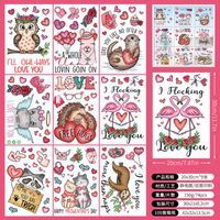 Chinoiserie Cute Heart Shape Plastic Wall Sticker Wall Art sku image 6
