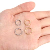 1 Piece Nose Rings & Studs Streetwear Solid Color 304 Stainless Steel 18K Gold Plated main image 4