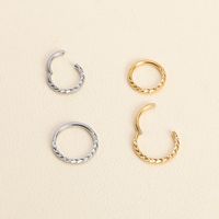 1 Piece Nose Rings & Studs Streetwear Solid Color 304 Stainless Steel 18K Gold Plated main image 3