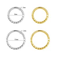 1 Piece Nose Rings & Studs Streetwear Solid Color 304 Stainless Steel 18K Gold Plated main image 2