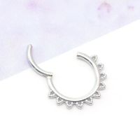 1 Piece Nose Rings & Studs Simple Style Sun 304 Stainless Steel Copper Palladium Plating main image 3