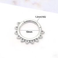 1 Piece Nose Rings & Studs Simple Style Sun 304 Stainless Steel Copper Palladium Plating main image 2