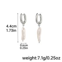 1 Pair Elegant Glam Geometric Plating Inlay Copper Freshwater Pearl Silver Plated Drop Earrings main image 2
