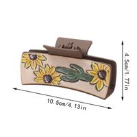 Women's Vintage Style Cactus Sunflower Pu Leather Plastic Hair Claws main image 3