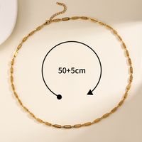 201 Stainless Steel 18K Gold Plated Simple Style Plating Geometric Necklace main image 2