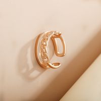 Xuping Simple Style Geometric Alloy Copper Plating 18k Gold Plated Women's Open Rings main image 3