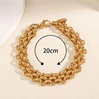 Simple Style Geometric 201 Stainless Steel 18K Gold Plated Bracelets In Bulk main image 2
