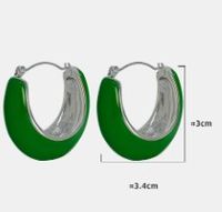 1 Pair Elegant Retro U Shape Plating Titanium Steel 18k Gold Plated Hoop Earrings main image 2