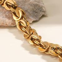 Casual Simple Style Solid Color 201 Stainless Steel 18K Gold Plated Bracelets In Bulk main image 3