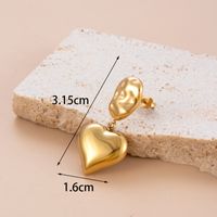 Vintage Style French Style Simple Style Heart Shape Pineapple Stainless Steel Plating Inlay Zircon 18k Gold Plated Bracelets Earrings sku image 4