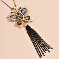 Elegant Simple Style Butterfly Alloy Tassel Plating Women's Sweater Chain main image 5