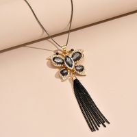 Elegant Simple Style Butterfly Alloy Tassel Plating Women's Sweater Chain main image 6