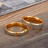 Titanium Steel 18K Gold Plated Simple Style Geometric Rings main image 5