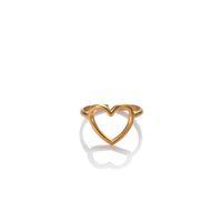 Simple Style Heart Shape Stainless Steel Plating 18k Gold Plated Rings Earrings main image 6