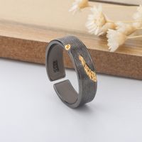 Classic Style Color Block Copper Plating Silver Plated Men's Rings main image 2