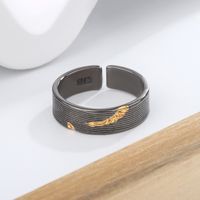 Classic Style Color Block Copper Plating Silver Plated Men's Rings main image 3